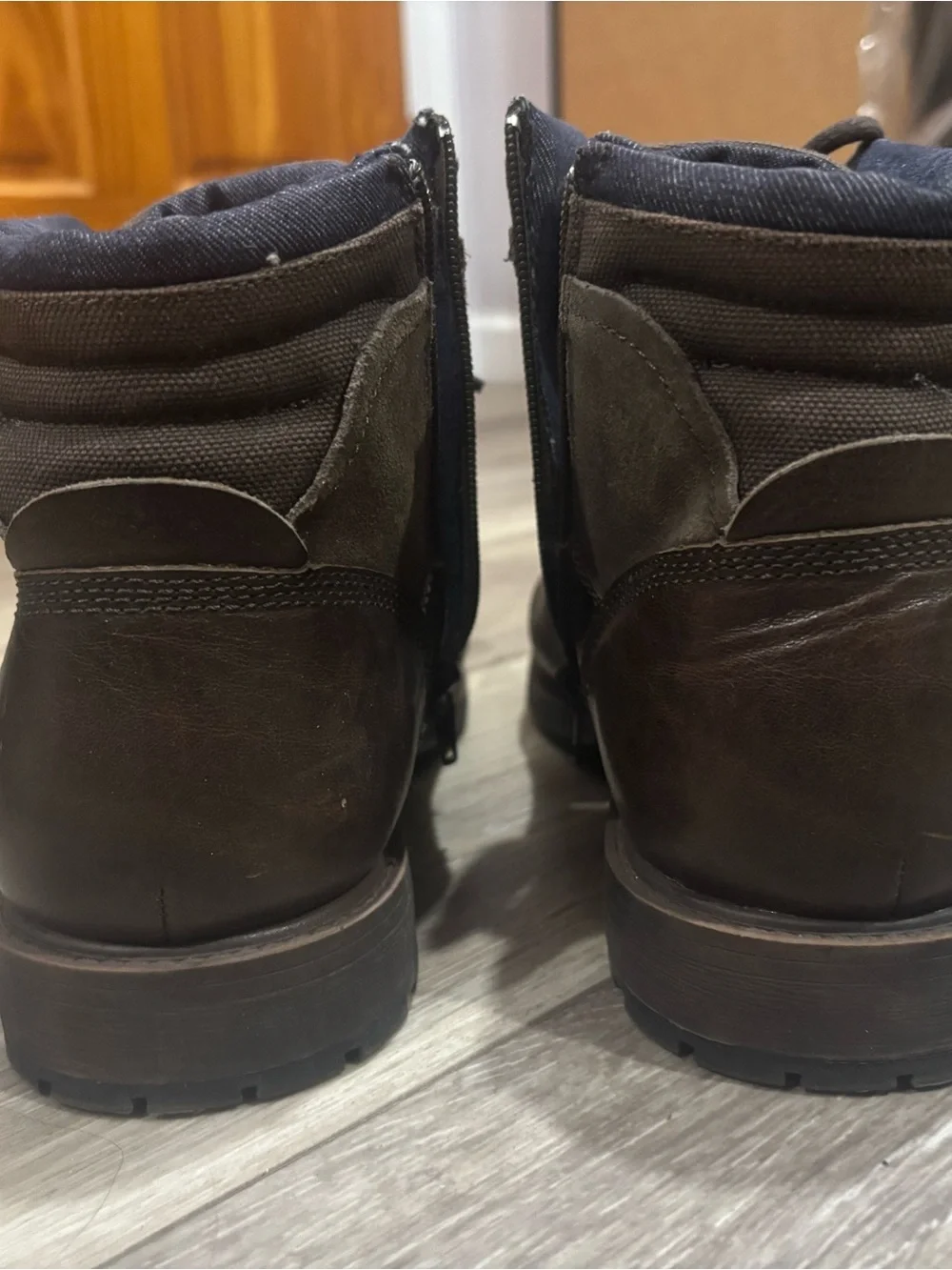 Aldo Men's Dark Brown Leather Lace-Up Boots